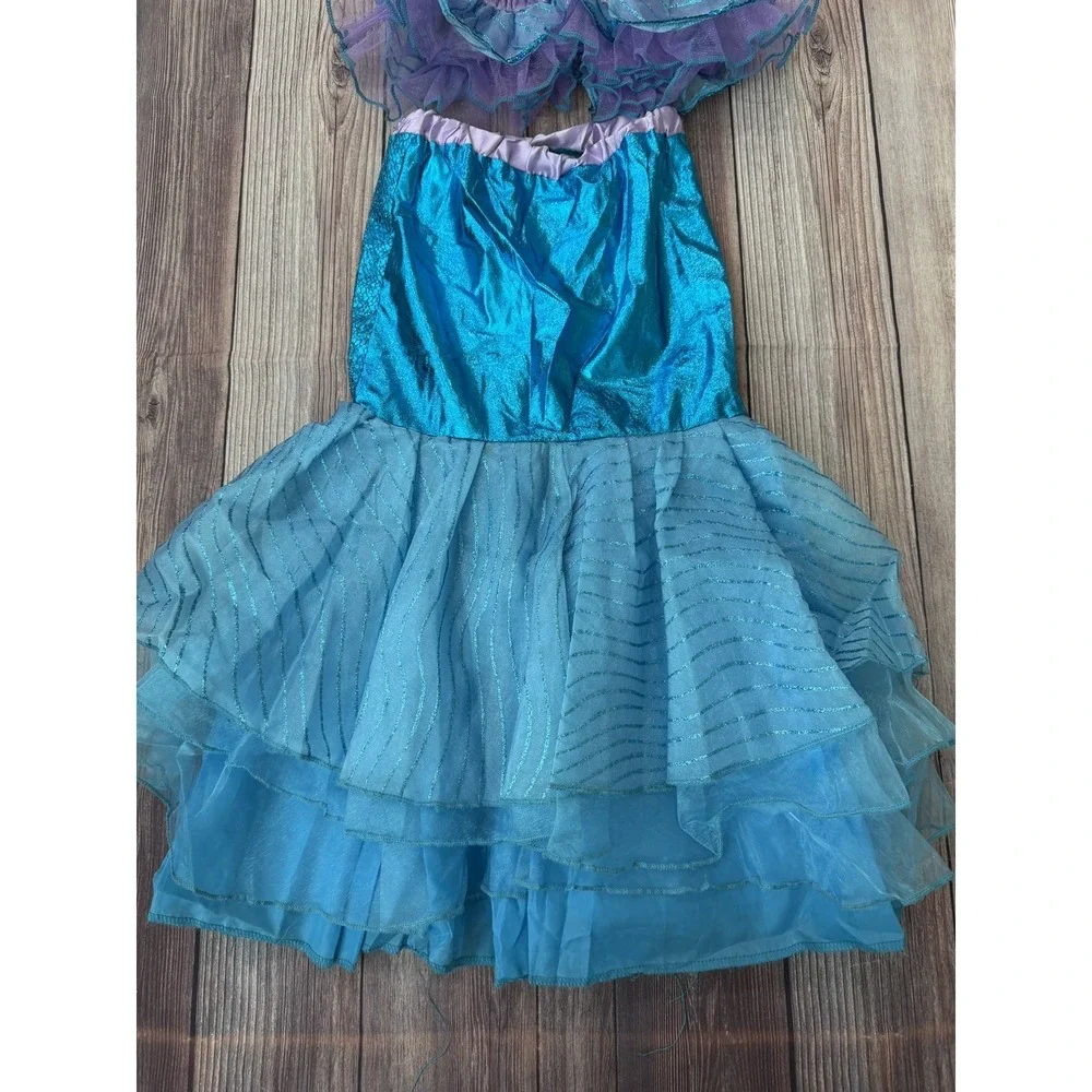 Teetot Co Mermaid Halloween Costume Glitter Sequin Sparkle Girl 5-6 Youth Child